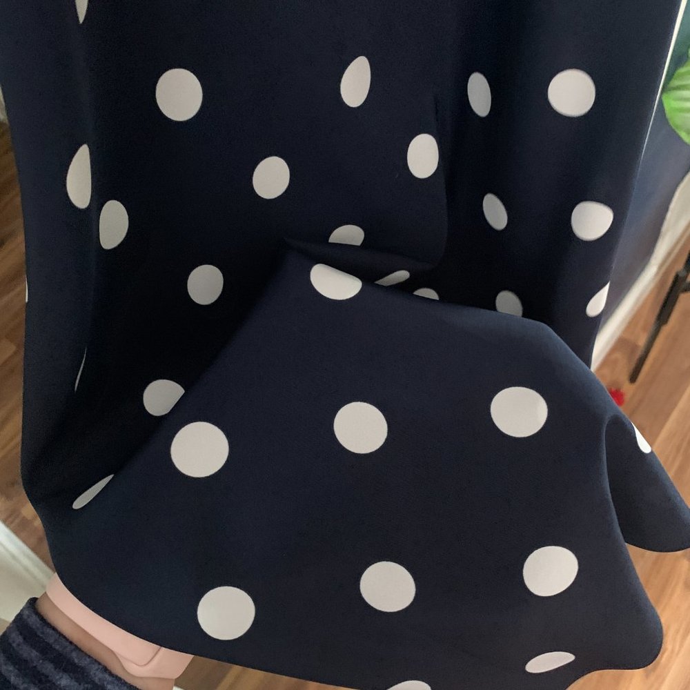 Ralph Lauren navy white polka dot dress - Picture 7 of 8